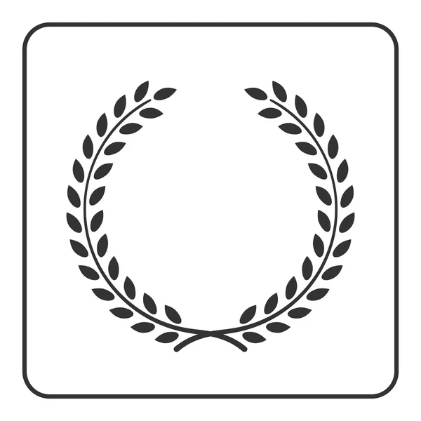 Laurel věnec vítězný úspěch ikona — Stockový vektor