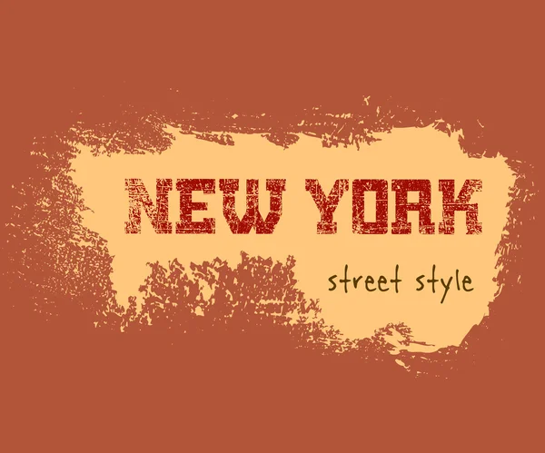 T shirt tipografi grafik New York sokak stili — Stok Vektör