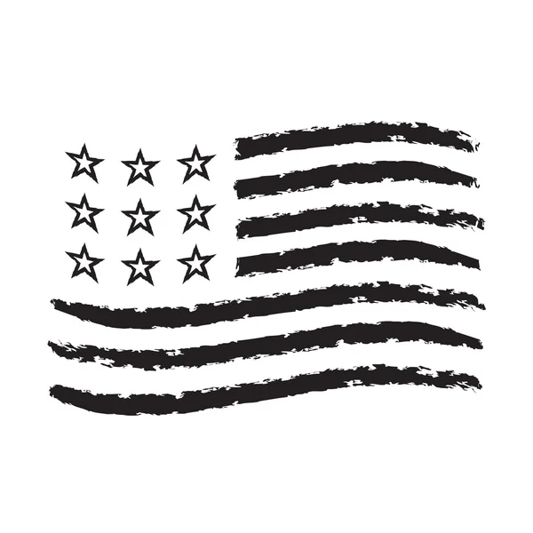 美国波旗子 grunge 标志独立日 — 图库矢量图片