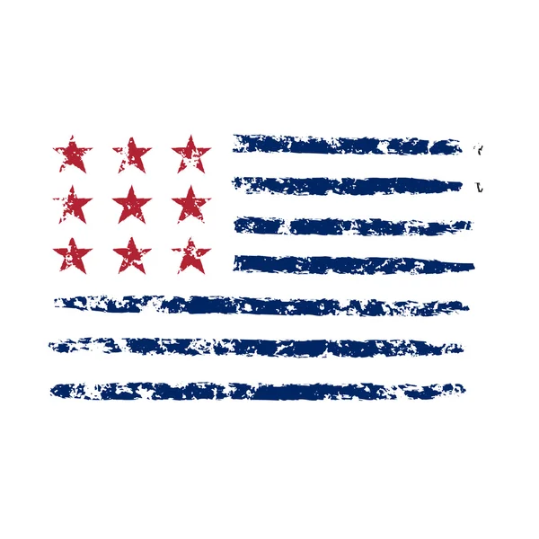 Гранж-праздник американского флага в День независимости — стоковый вектор