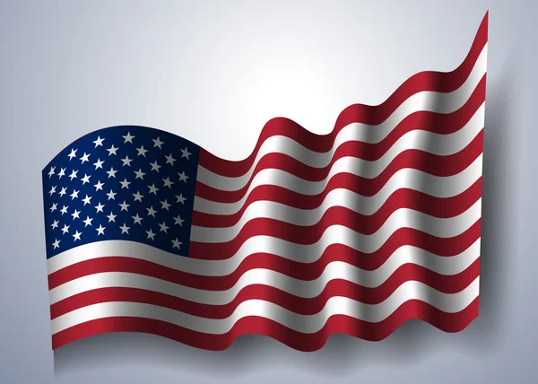 Американский флаг изолирован — стоковый вектор