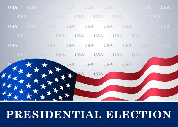 American flag background Presidential Election — Stock Vector