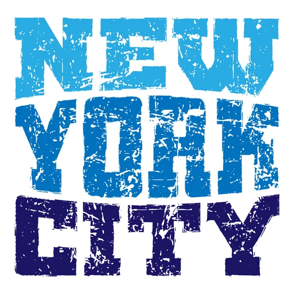 T shirt typography New York blue — Stock Vector