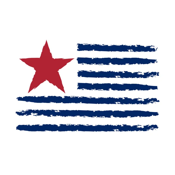 Гранж-праздник американского флага в День независимости — стоковый вектор