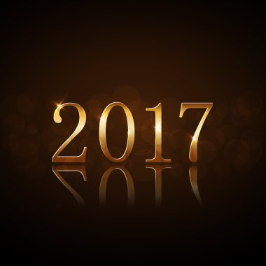 Mutlu yeni yıl arka plan altın 2017