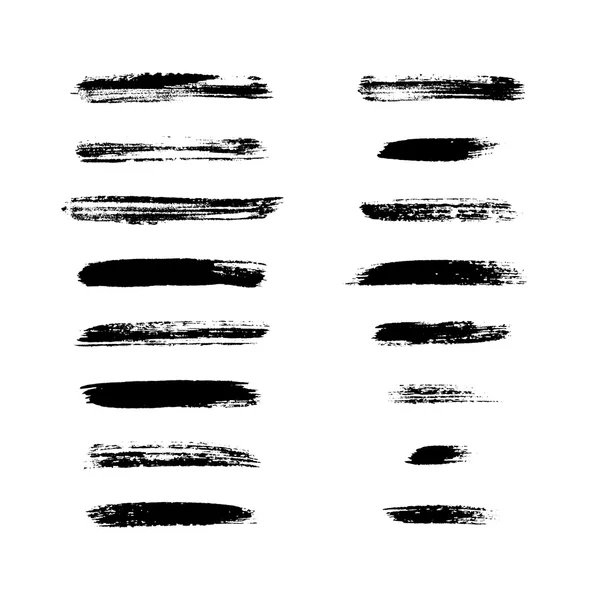 Jeu de texture de coup de pinceaux Grunge — Image vectorielle