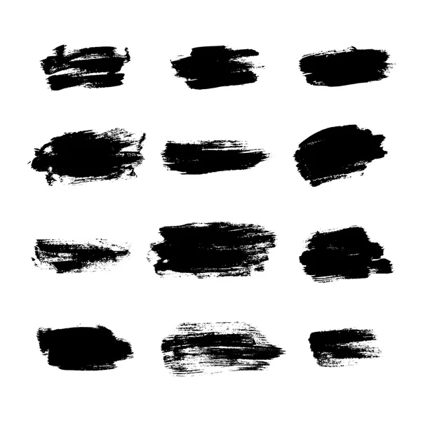 Grunge brushes background texture set — Stock Vector