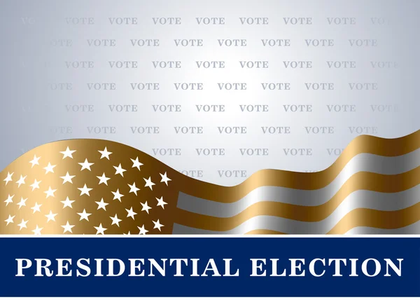 Drapeau américain fond élection présidentielle — Image vectorielle