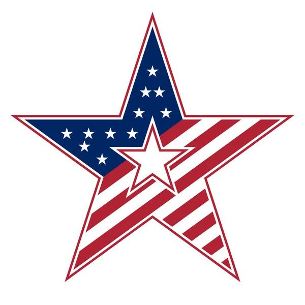 Signo de estrella americana — Vector de stock