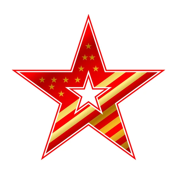 Signo de estrella americana — Vector de stock