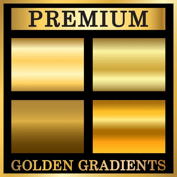 ゴールドのテクスチャ正方形のパターン セット — ストックベクタ