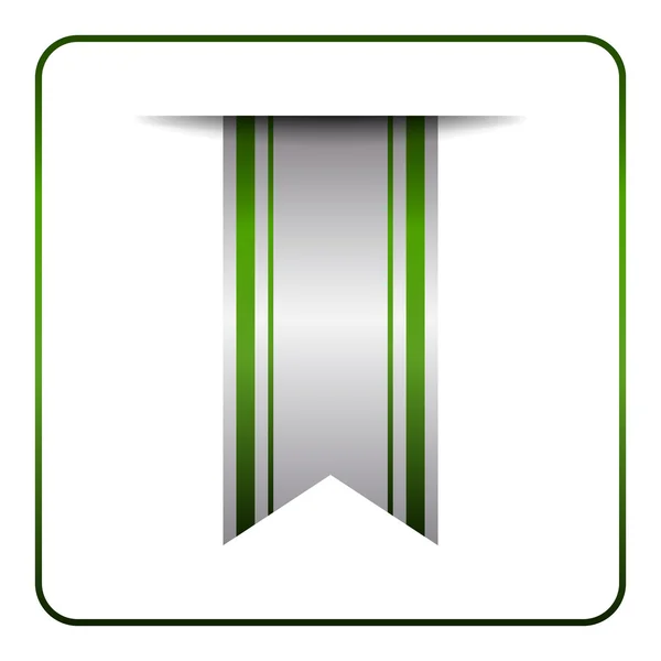Grünes Buchstaben-Etikett — Stockvektor