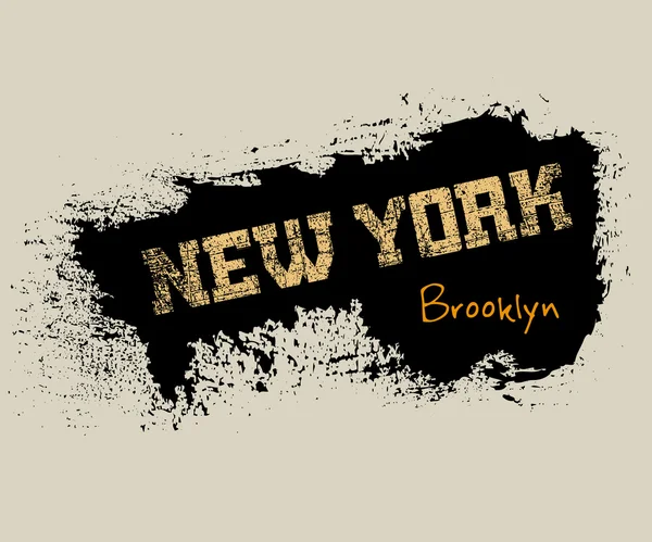 T shirt τυπογραφία γραφικά Μπρούκλιν Νέας Υόρκης — Διανυσματικό Αρχείο