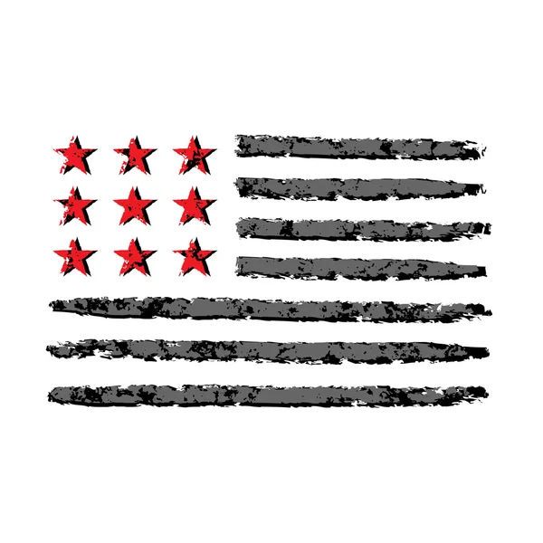 Αμερικανική σημαία grunge εορτασμό Ημέρα ανεξαρτησίας — Διανυσματικό Αρχείο
