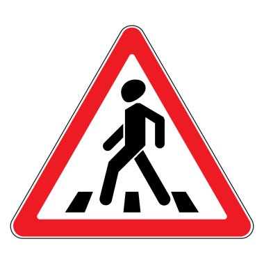 Beyaz arkaplanda trafik işareti