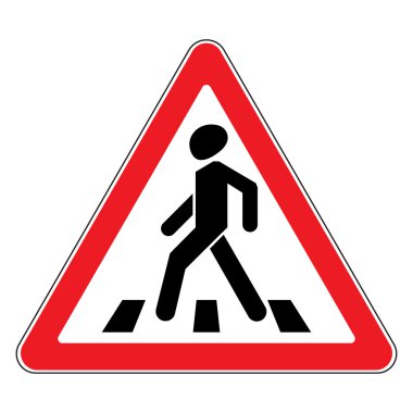 Traffic sign on white background clipart