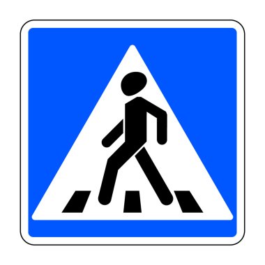 pedestrian crossing sign clipart