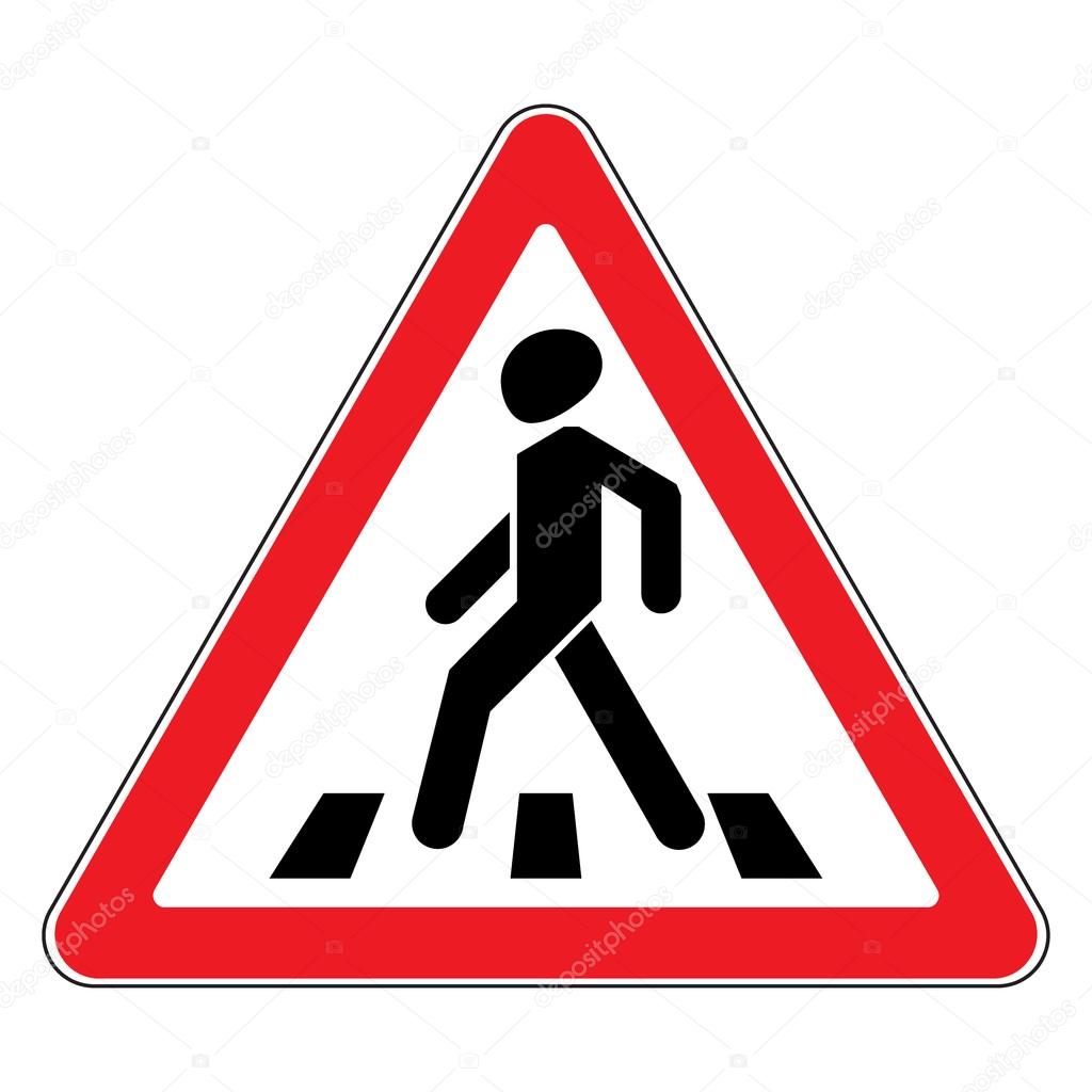 Traffic sign on white background