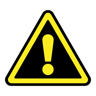 Beyaz arkaplanda dikkat işareti