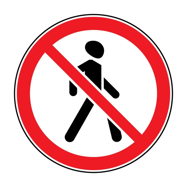 No Walking sign — Stock Vector