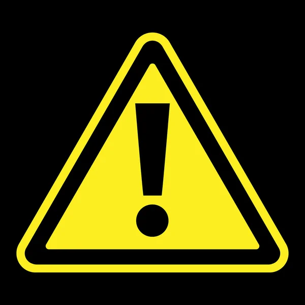 Attention sign on black background — Stockvector