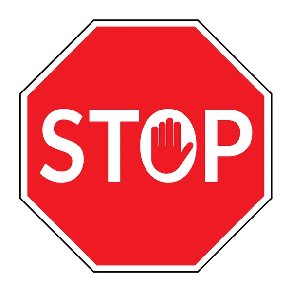 Stop sign on white background — Stock Illustration Stop sign on white background Royalty Free Stock Illustrations