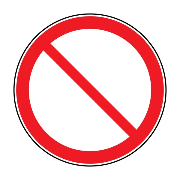 Sign no crossing — Stock Illustration Sign no crossing Vector Graphics