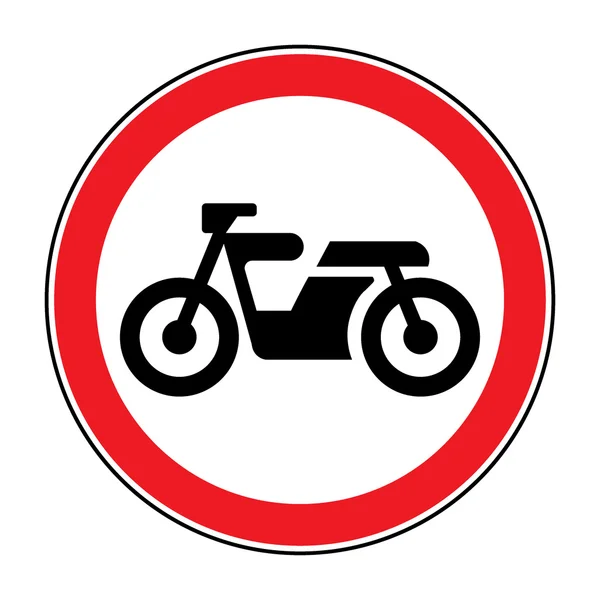 Motocykl czerwony znak — Wektor stockowy