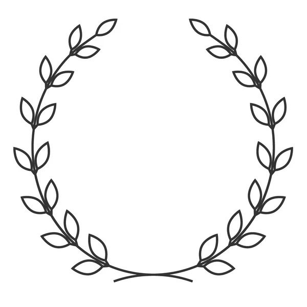 Laurier krans symbool — Stockvector