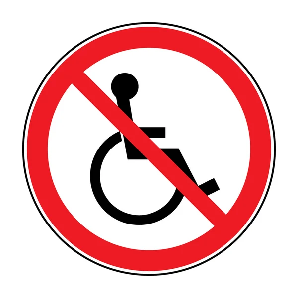 Ningún signo de discapacidad — Vector de stock