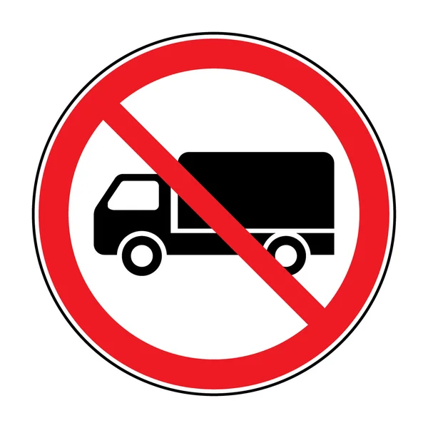 No truck sign — Stock Vector