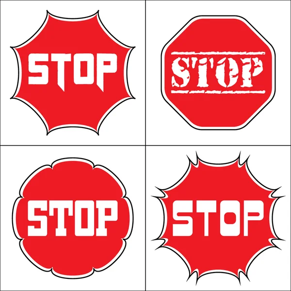 Definir um sinal de stop — Vetor de Stock