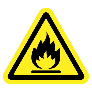 sign fire yellow