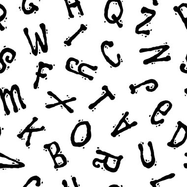 letters funny black on white