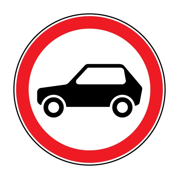 Pas de signe de voiture — Image vectorielle