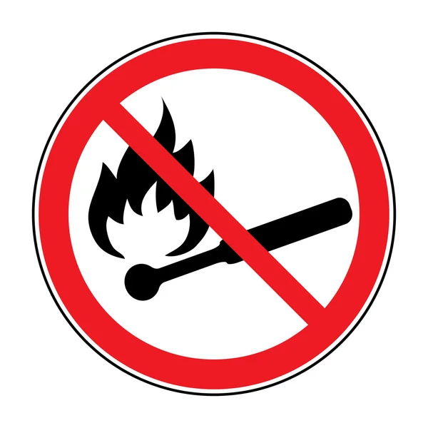 No fire sign — Stock Vector