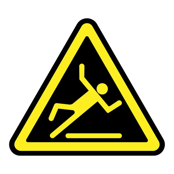 Slippery yellow sign — Stok Vektör