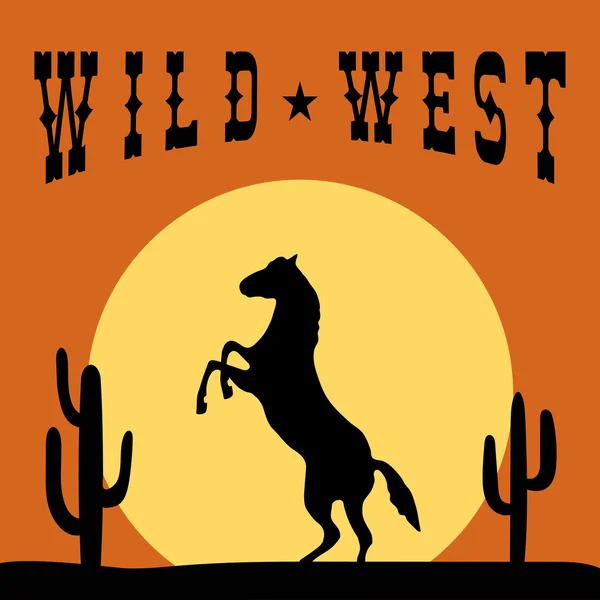 Wild West Tipografia Projeto gráfico — Vetor de Stock