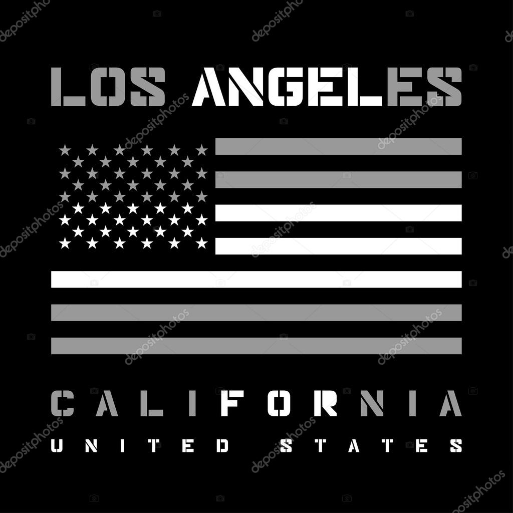 Los Angeles California Typography With American Flag T Shirt Fashion Graphics Original Wear Graphic Style For Wallpaper In Textiles Book Design Los Angeles California Typography With American Flag T Shirt Fashion Graphics Original Wear Graphic Style For Wallpaper In Textiles Book Design