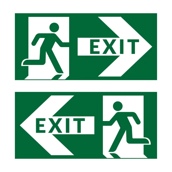 Exit sign green — 스톡 벡터