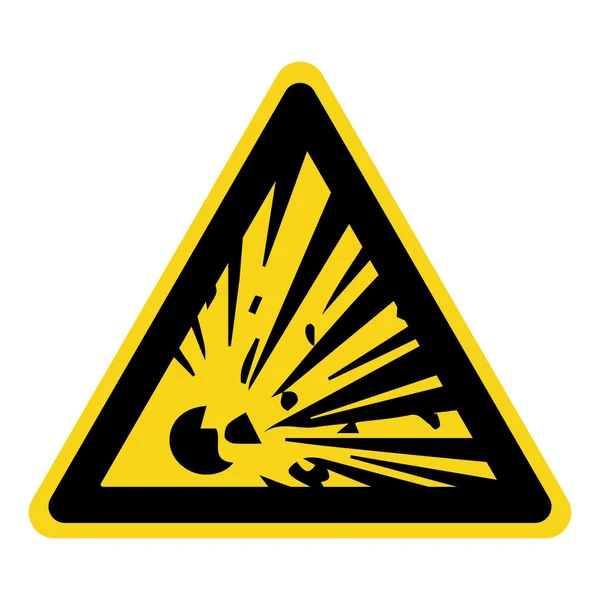 Explosive hazard sign — Stock Vector