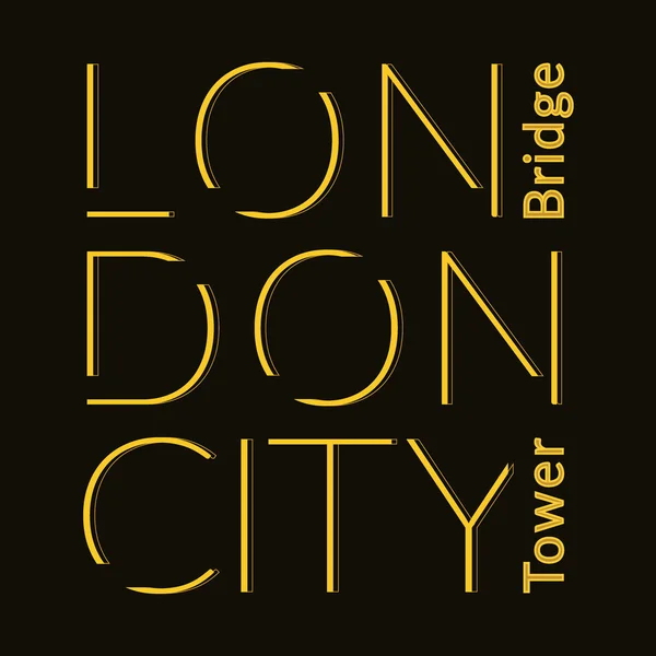 Camiseta London City — Vector de stock