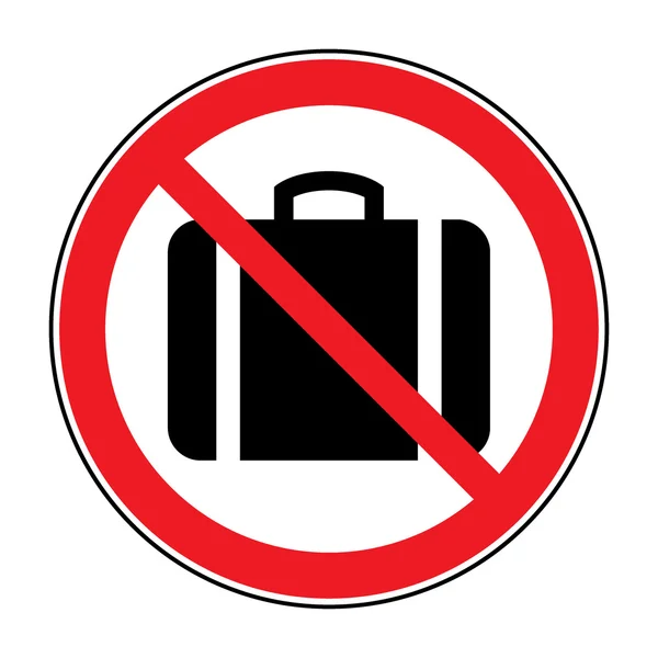 Pas de signe de valise — Image vectorielle