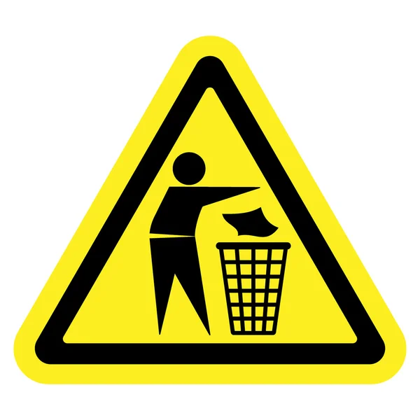 Κανένα σημάδι σκουπίδια — Διανυσματικό Αρχείο