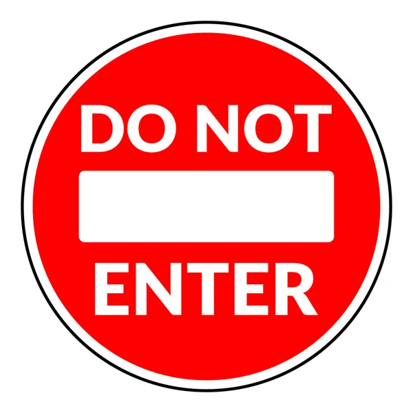Do not enter sign — Stock Vector