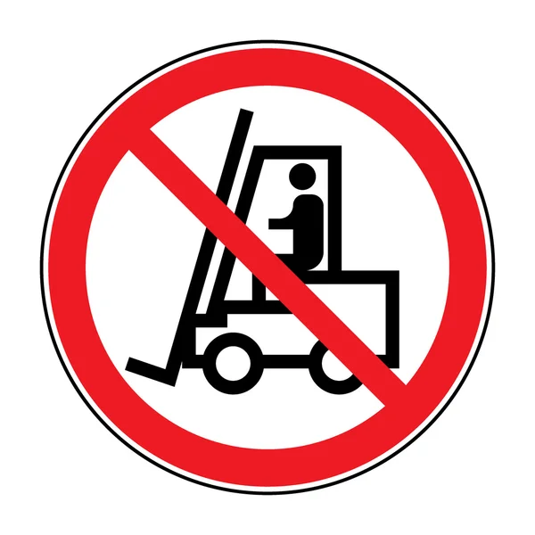 Forklift truck no sign — Wektor stockowy