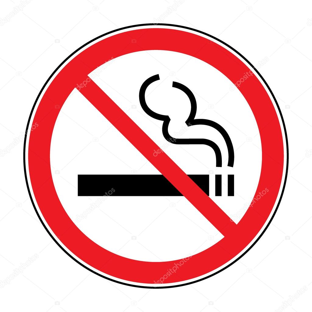 no smoking skylt