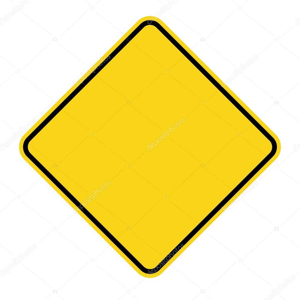 yellow sign blank