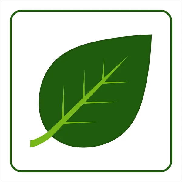 Blad groen pictogram — Stockvector