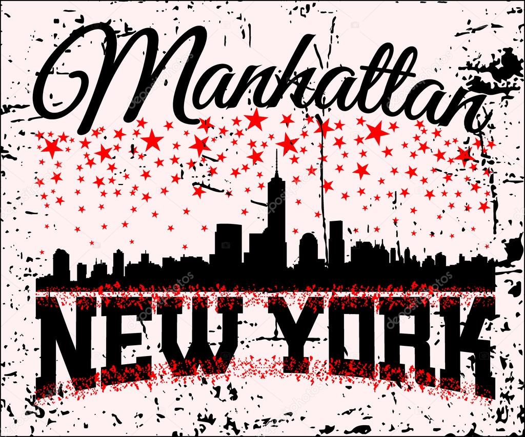 NYC t-shirt skyline